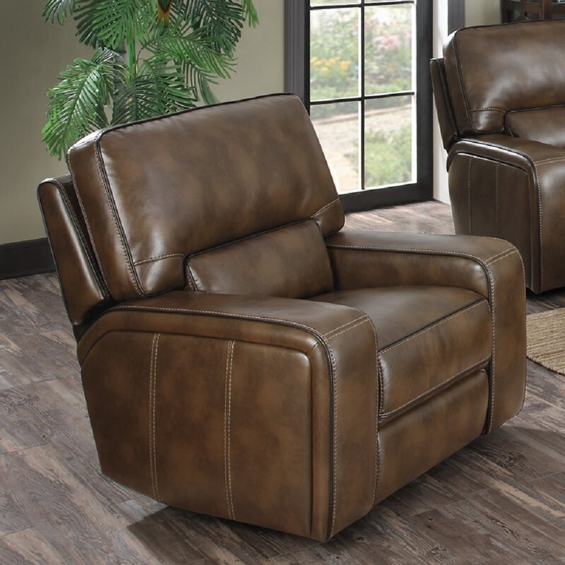 Red Barrel Studio® Rowlett Leather Power Recliner Chair Wayfair